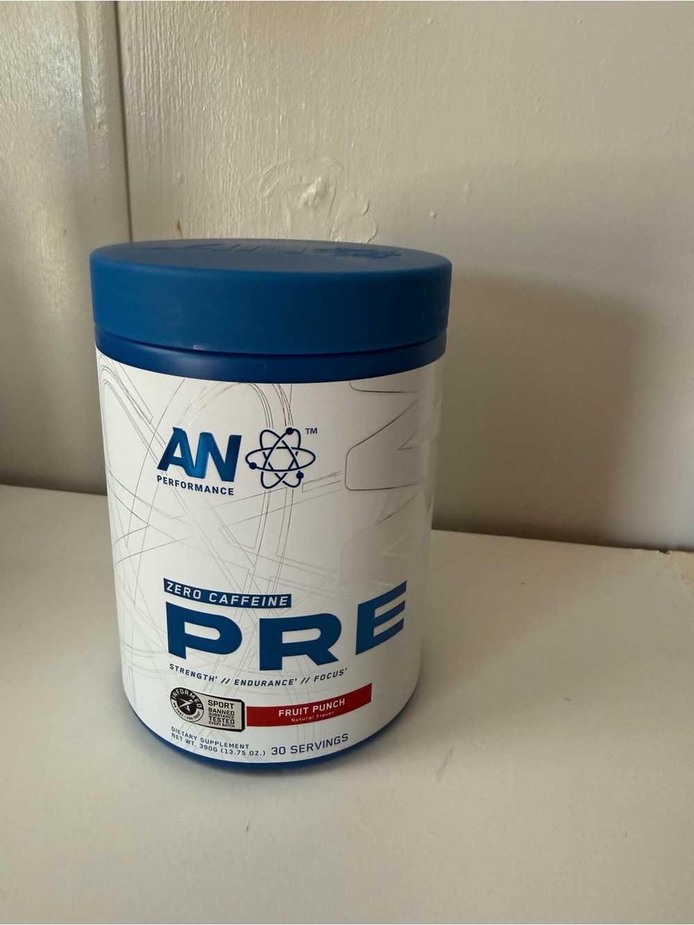 Nutrition Facts Container Label - Blue and White